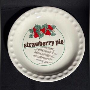 Strawberry Pie Ceramic Dish